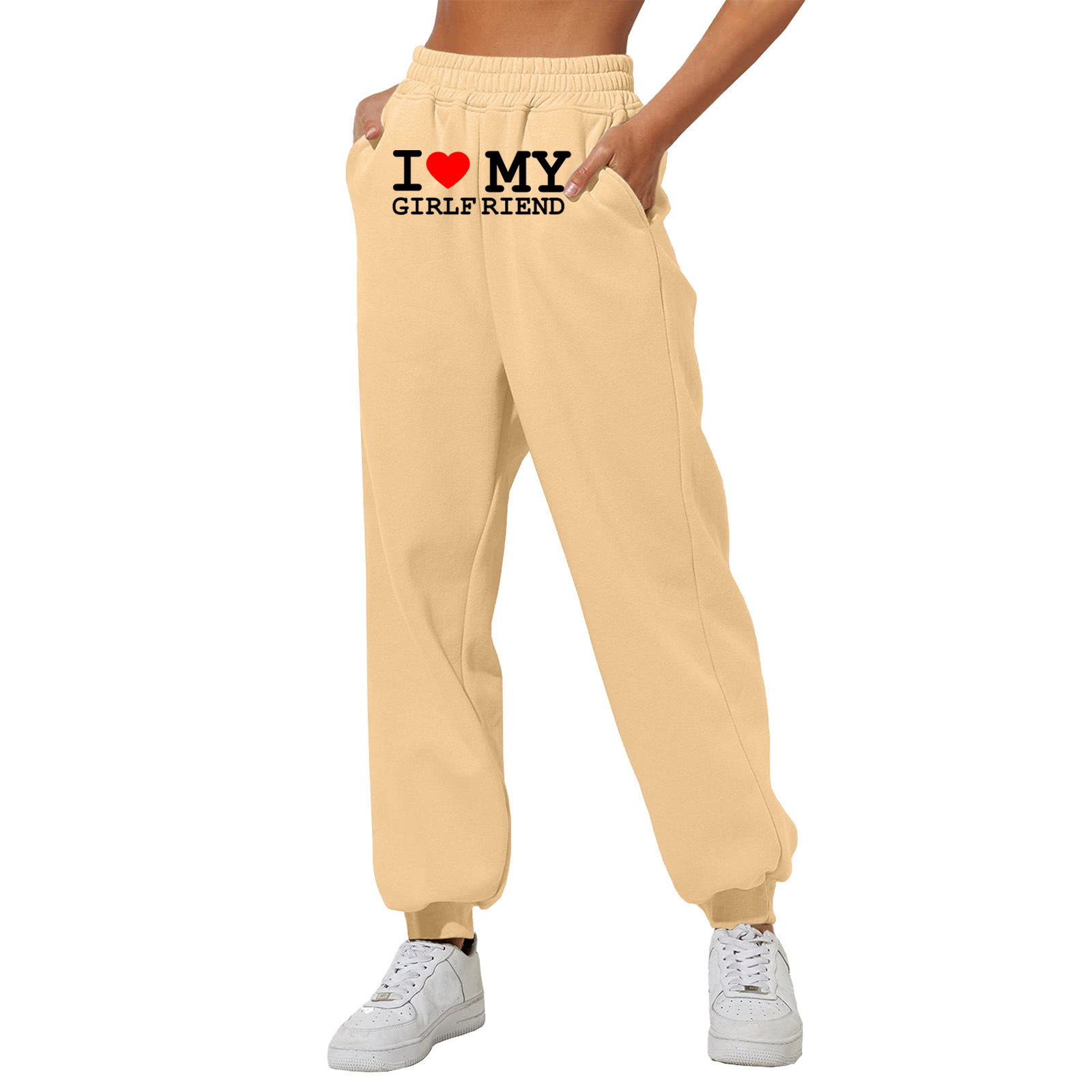 베이지 전면 프린트