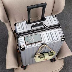 【新款】铝框拉杆箱旅行箱密码箱静音万向轮男女学生行李箱大容量