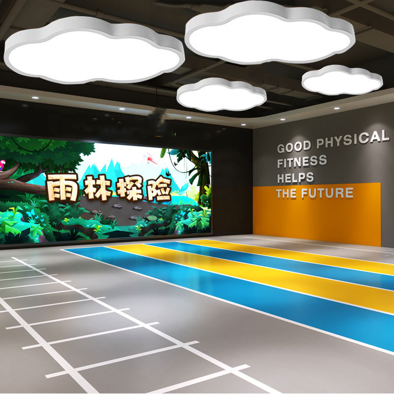 Creative cloud-shaped chandelier for kindergarten classrooms, children's training centers, and reception halls; one-meter cloud-shaped chandelier.
