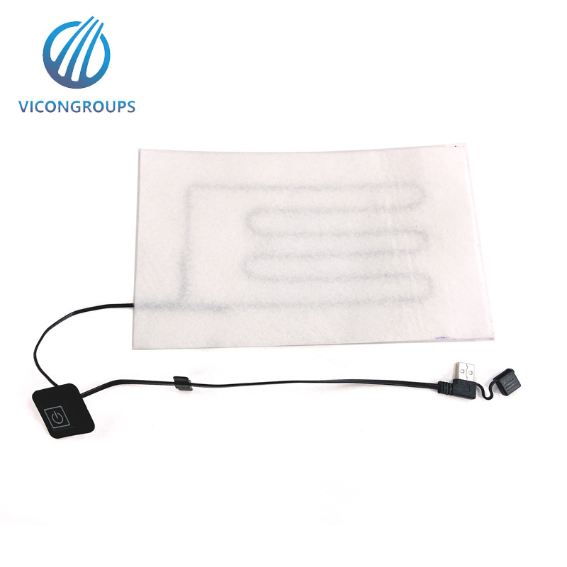 硅胶温控开关电热片 暖手宝加热围巾袜子手套温控调控开关发热片