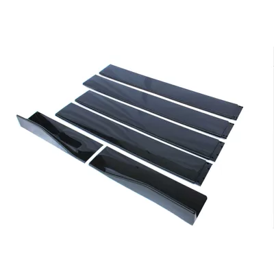 Universal Car Side Skirts, Three-Piece Set, 2.2m Glossy Black Large Side Skirts, Wide-Body Modification (Big Surrounded) - glossy-black-side-skirt-22m
