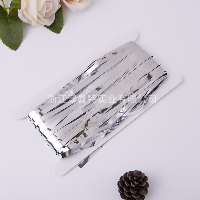 Cortina de lluvia brillante de 1mX2m para Navidad, fiestas de cumpleaños, festivales, decoración de bodas, telones de fondo