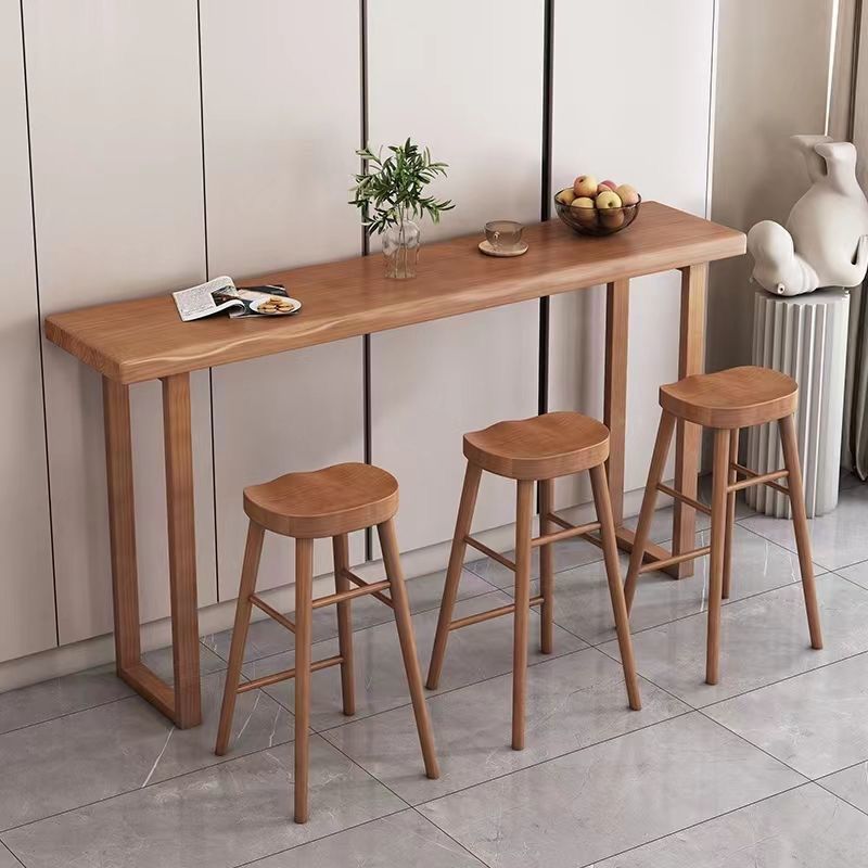 Nordic Small Apartment Home Partition Entrance Table and Stool Leisure Wall-Mounted Long Bar Table Folding Bar Table Milk Tea Table