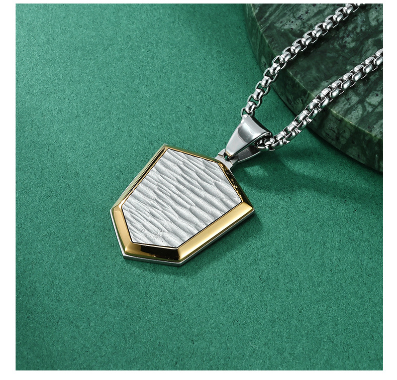 Geometric Classic Style Titanium Steel Pendant Necklace Wholesale display picture 2