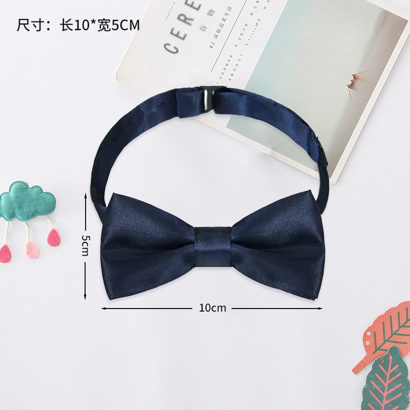 Pajarita para niños Corbata para niños coreanos Pajarita para bebés de color rojo vino de moda