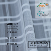 厂家供应涤纱大方格 欧根纱方格镂空格子汉服连衣裙童装茶服面料