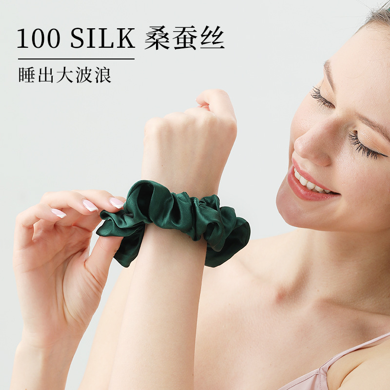 Nuevo anillo de cabello de seda Amazon color sólido universal anillo de cabello de seda coreana anillo de cabello de seda