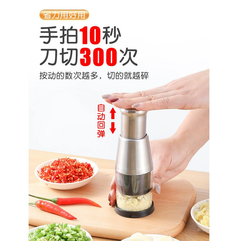 Ручной хлопковый нож из нержавеющей стали цельностальной многофункциональный чеснок прессованный чеснок артефакт бытовой кухонный измельчитель