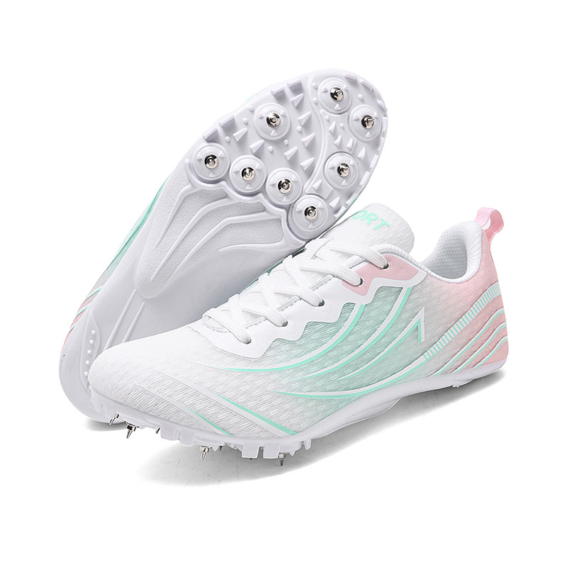 Nuevos zapatos de clavos deportivos al aire libre para hombres y mujeres, zapatos de salto de larga carrera, zapatos de clavos de examen físico