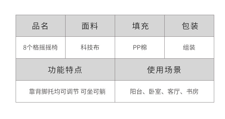 新品懒人沙发摇椅阳台家用休闲午休躺椅轻奢卧室客厅逍遥椅家具详情14