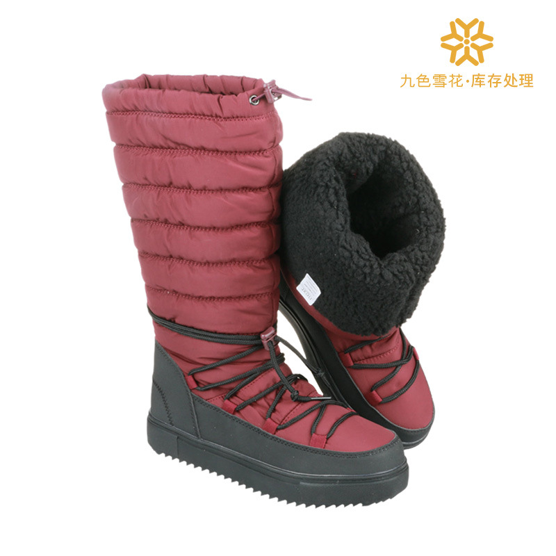 Exportación de comercio exterior a Rusia botas altas grandes protección de la pierna forro de tubo alto suela de lana gruesa antideslizante grueso cálido antideslizante impermeable