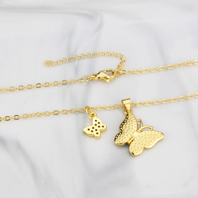 European and American Ins Cross-Border New Arrival Butterfly Necklace Womenu0027s Foreign Trade in S