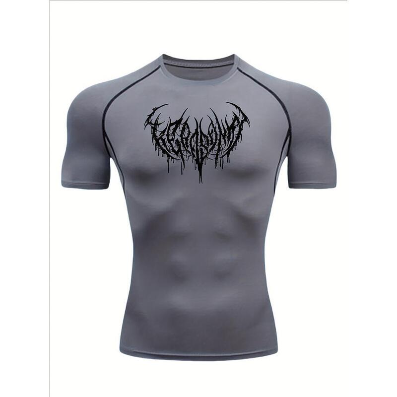 2026 Printed T-Shirt Quick-Drying Sports Cross-Border Men's Tight-Fitting Fitness Short-Sleeved Muscle Shirt Manufacturer Wholesale 2026 Printed T-Shirt Quick-Drying Sports Cross-Border Men's Tight-Fitting Fitness Short-Sleeved Muscle Shirt Manufacturer Wholesale