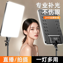 摄影补光灯拍照直播间柔光美颜室内影棚专用29寸落地式方形平板灯