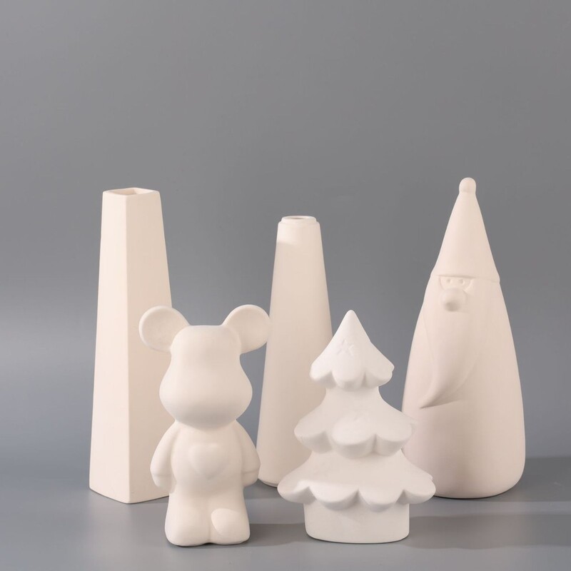 Ornaments piggy bank birthday gift children's cute cartoon pottery plain underglaze painted Santa tree bear