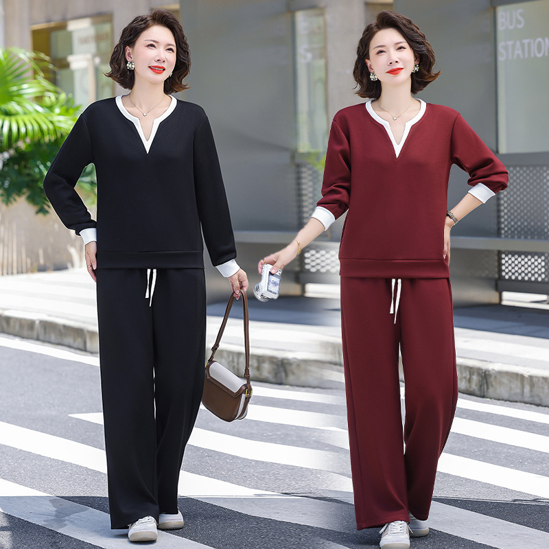 中老年人女装50岁60休闲套装2025新款妈妈秋装春秋季运动服两件套|undefined