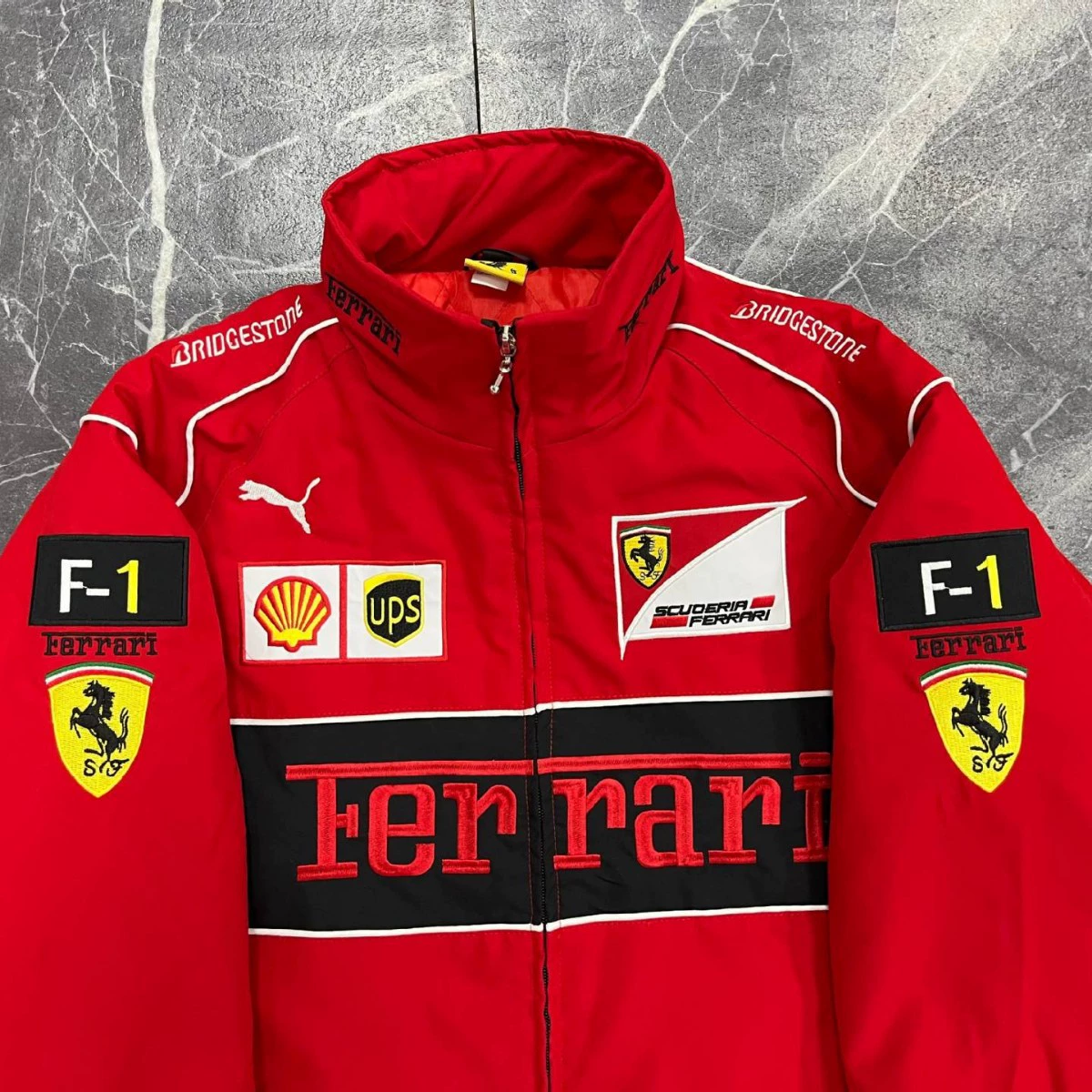 Ferrari, гоночная машина, куртка, модная джерси, с вышивкой, американский стиль, версия для путешествий, индивидуальная пошив