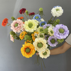 5頭松蟲草冬蟲草婚慶仿真花婚禮堂裝飾路引插花網紅店攝影造景