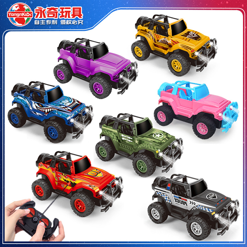 Vehículo todoterreno con control remoto, modelo jeep ligero, control remoto inalámbrico de cuatro vías, coche de escalada, juguete de carreras para niños y niñas image 1
