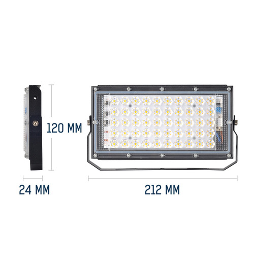 12V LED Aluminum Recessed Floodlight 50W White Outdoor Battery Floodlight Street Lamp Spotlight Garden Lamp Waterproof