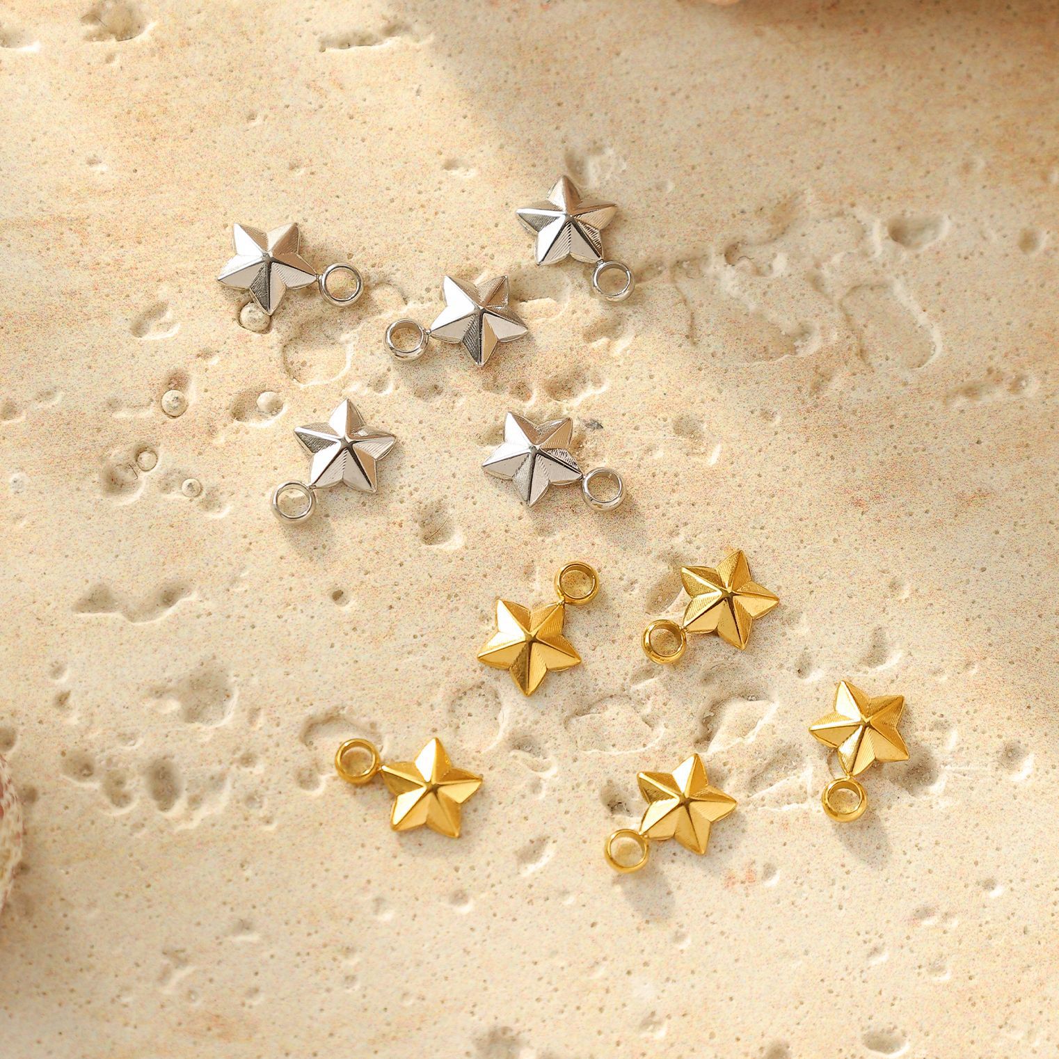 DIY Jewelry Accessories Classification 5 PCS/Package 304 Stainless Steel Star Pendant