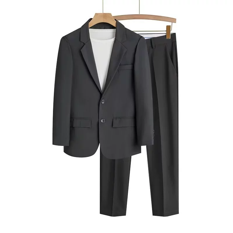 Men's summer thin set, trend classic suit jacket for leisure, oversize