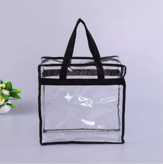 批发全透明手提拉链袋四件套棉被防水防霉收纳袋PVC礼品包装袋