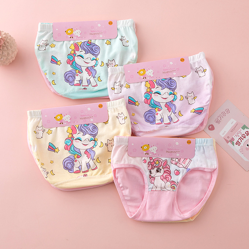 Cotton briefs for girls, triangular shorts for little girls, adult girls' winter cotton children's underwear for girls, non-binding buttocks for girls