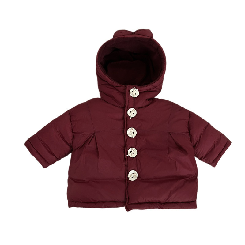 Bebé rojo de Año Nuevo, ropa de invierno para bebés, ropa de invierno para niños, ropa de algodón con capuchón de invierno