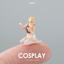 喵妹子1:64微缩树脂模型人偶潮玩手办玩具模型人物迷你场景小道具