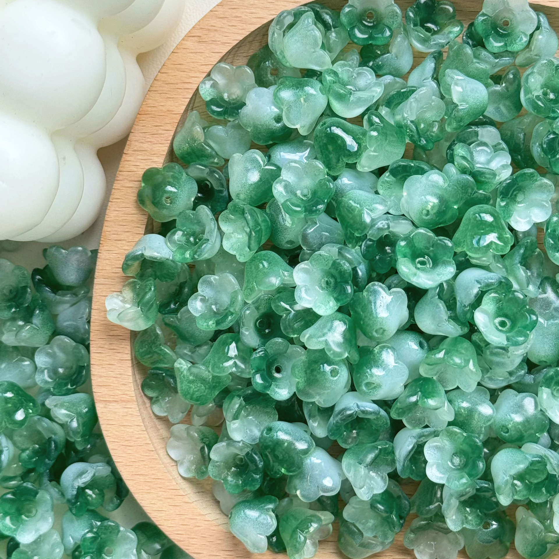 Estilo antiguo orquídea esmalte de color cuentas accesorios ropa 2024 nueva pulsera cristal perlas sueltas hecho a mano DIY material