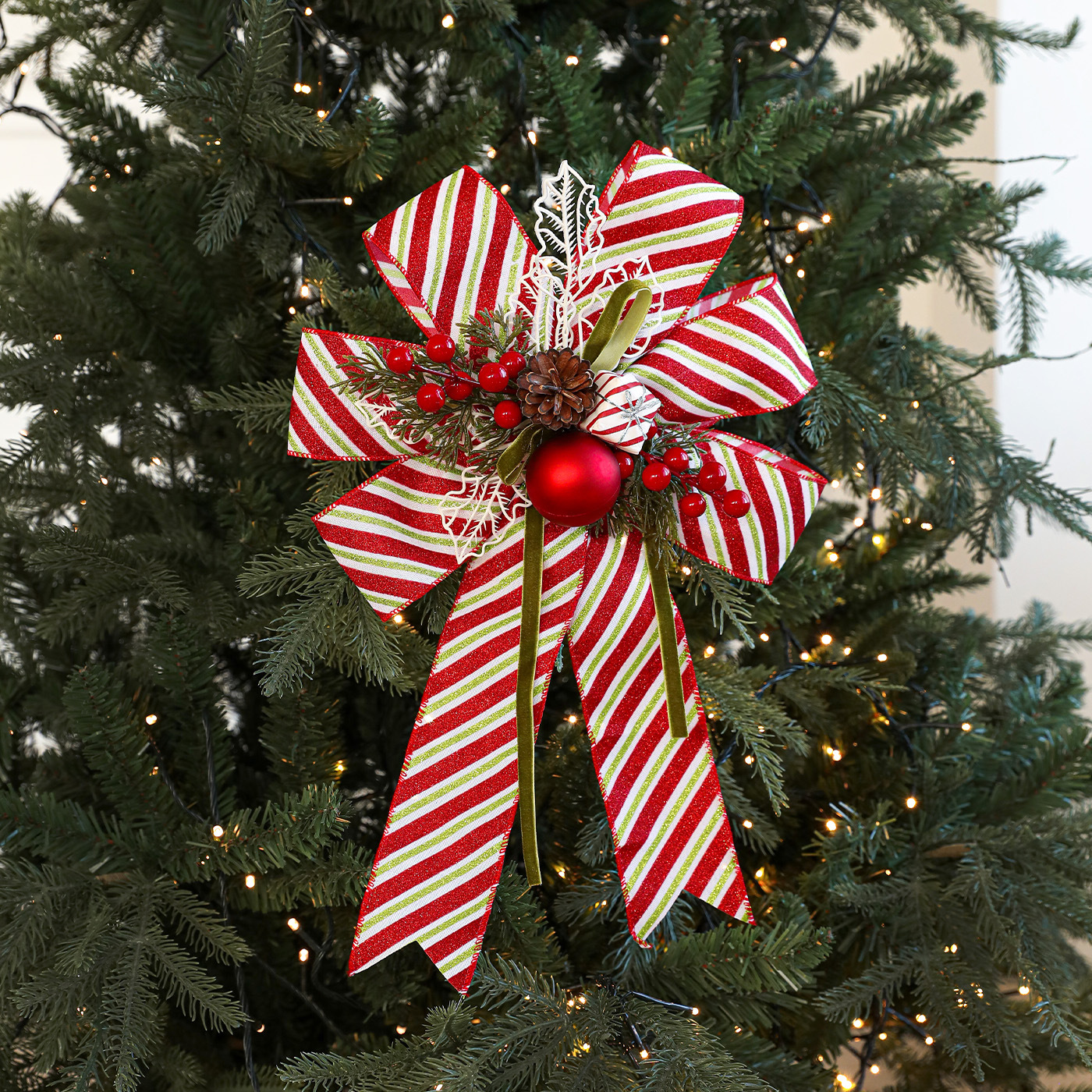 Arco de tela transfronteriza colgante de Navidad polvo adhesivo decoración colgante de árbol de Navidad decoración de escenas de alto nivel props