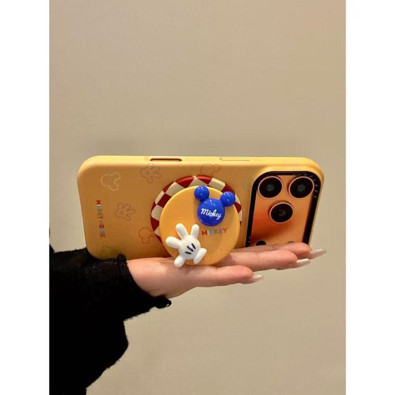 创意彩色线条米奇白手套菲林磁吸适用iphone17promax苹果16手机壳|undefined