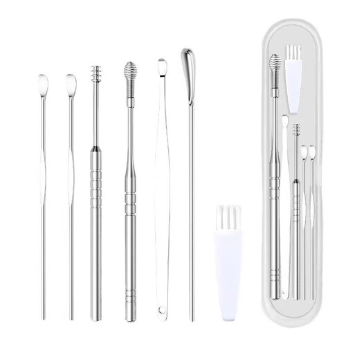 7-piece stainless steel ear scoop ear picking tool set boxed ear scoop spiral ear scoop cleaner