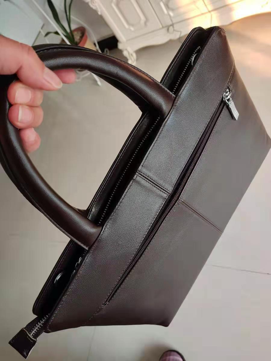 첫 번째 레이어 소가죽 다크 브라운