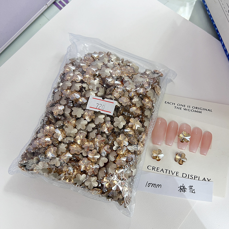 [KKK04-32] champagne plum blossom 10 * 10mm