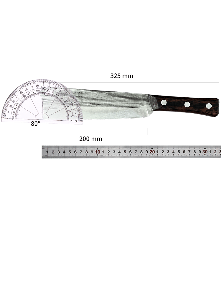 Cuchillo de leña forjado Cuchillo de leña portátil doméstico Cuchillo de leña agrícola Camping Cortar árboles Cortar bambú Despejar barricadas Cuchillo multiusos