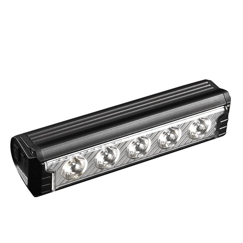 Nueva luz de la bicicleta de aleación de aluminio USB faro de la bicicleta brillante noche montar a caballo linterna al aire libre accesorios transfronterizos