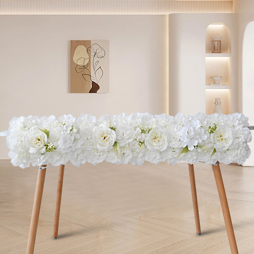 New wedding simulation floor flower arrangement silk flower decoration fake flower arrangement hotel flower wall road guide wedding arch floral art
