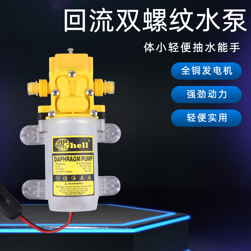双螺纹水泵高压隔膜泵微型水泵 洗车喷雾器耐腐蚀吸小型抽水泵