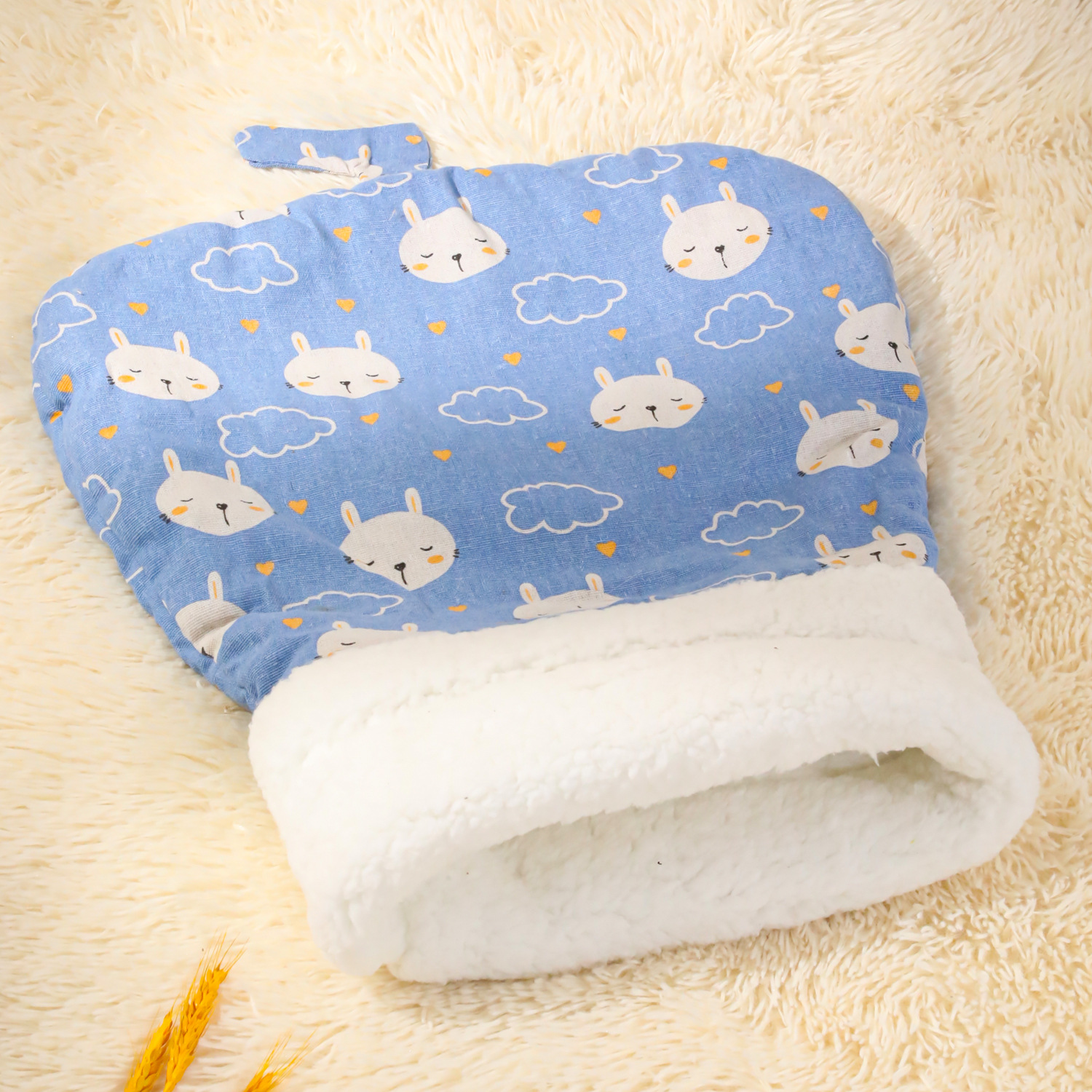 Z gato nicho bolsa de dormir lavable de cordero cachemire cerrado para mascotas nicho de gatos pequeños perros perforación de invierno otoño nicho de dormir