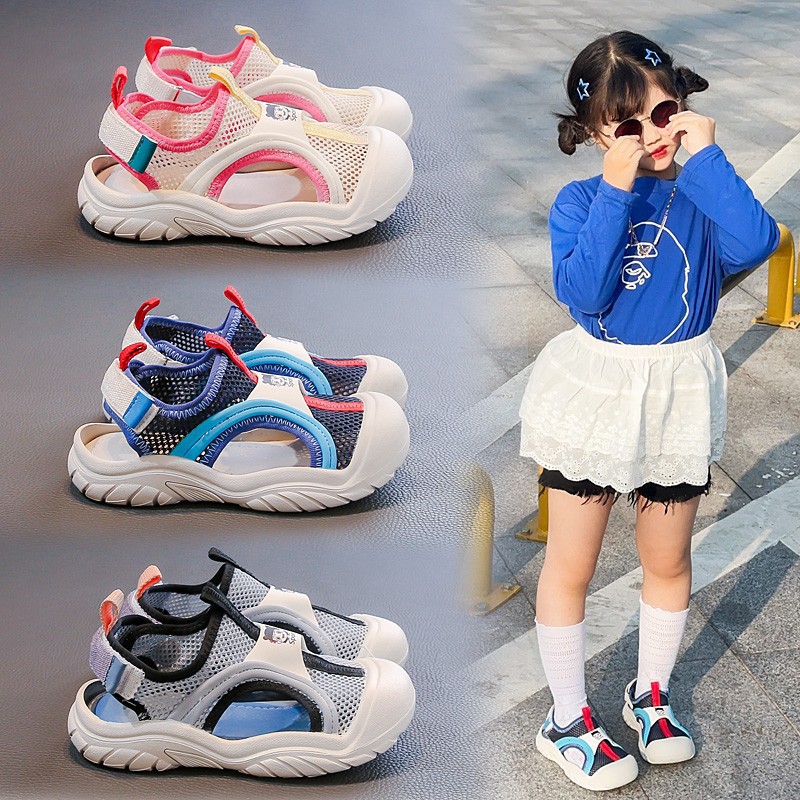 Children's Summer Mesh Breathable Sandals Fashionable Soft Soled Comfortable Sports Shoes For Boys And Girls Outdoor Hiking Shoes_voghion.com