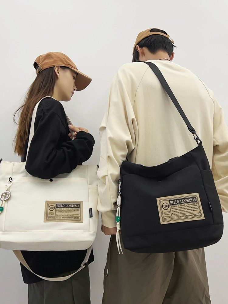 Waterproof handbag for men, Japanese-style casual Instagram, single-shoulder backpack for college students in class, trendy large-capacity crossbody bag for women undefined