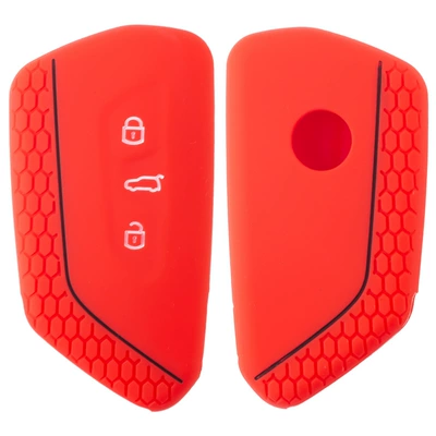 Car key bag Octavia, Teramont, ID.6 CROZZ - red-black-line