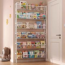 门后置物架铁艺超薄书架落地儿童简易极窄夹缝墙上壁挂家用收纳柜