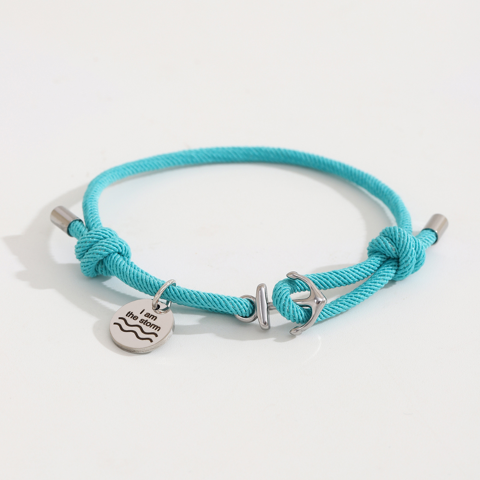 Round Anchor Milan Lake Blue Bracelet Silver Accessories
