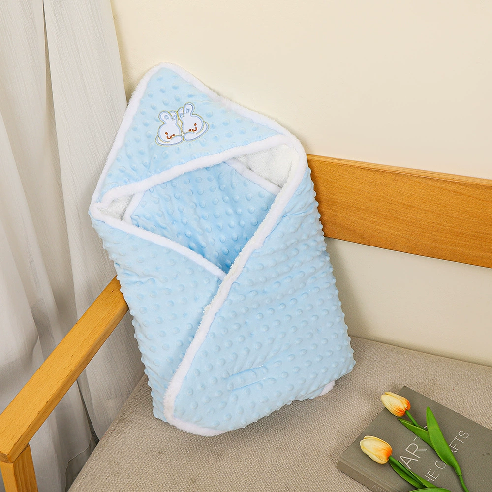 В наличии ультрамягкое плюшевое детское одеяло для новорожденных, утолщенное четырехсезонное пеленание для тепла в родильном доме и прогулках.