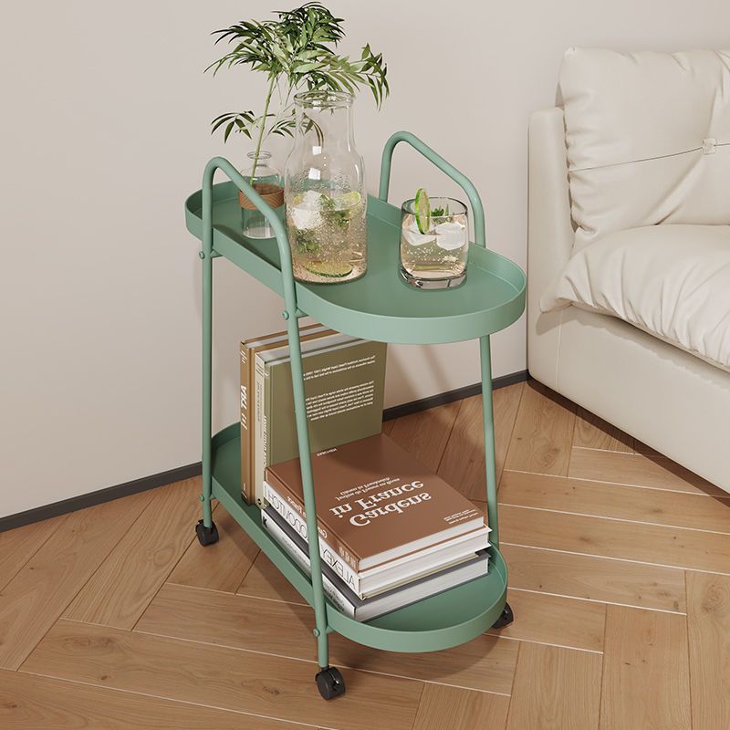 Cream móvil sala de estar sofá gabinete creativo moderno simple con ruedas mesa de té dormitorio cabecera carro pequeño estante