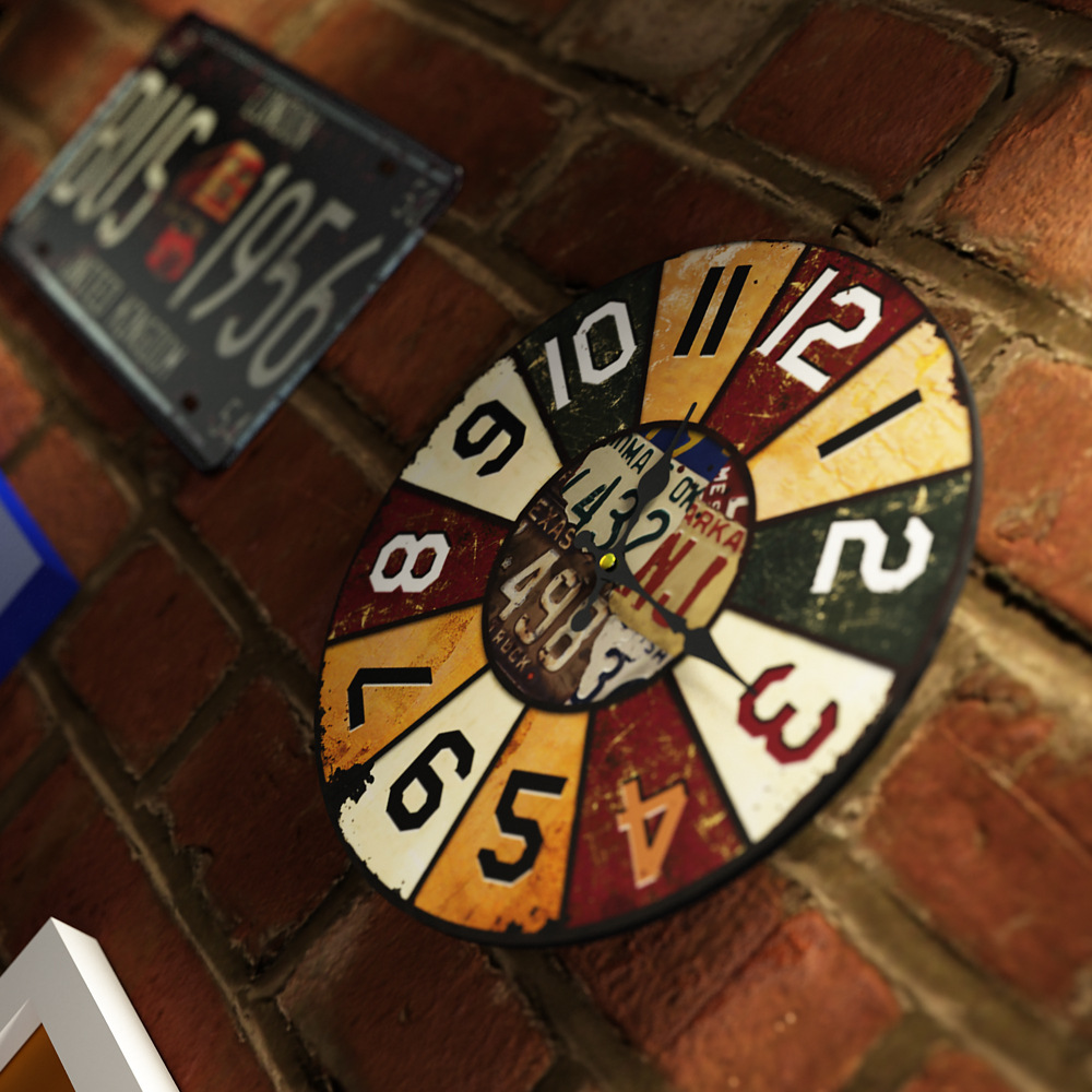 高分子0385大款美式照片牆LED燈帶復古相框組合工業風發光裝飾畫