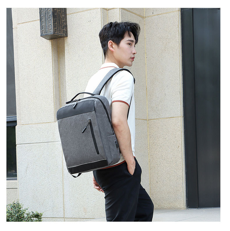 New USB port charging backpack for business commuting, large-capacity casual and simple schoolbag undefined